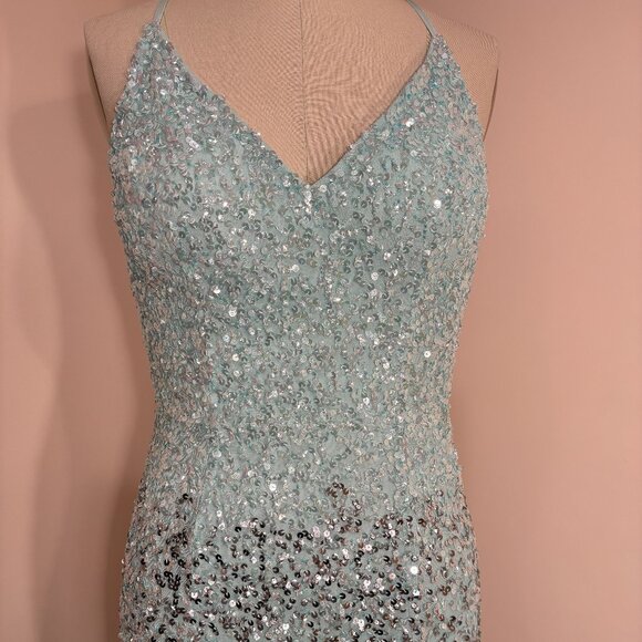 Mint Ombre Sequin Dress - Picture 5 of 7